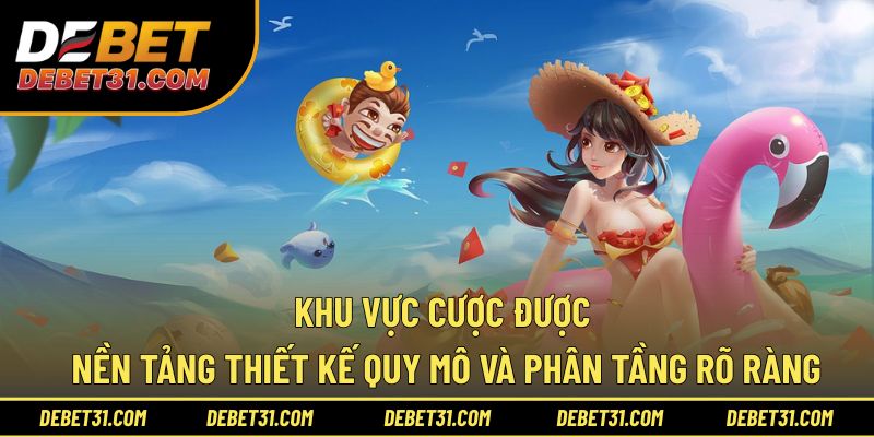 Khu vực cược được nền tảng thiết kế quy mô và phân tầng rõ ràng